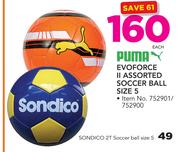 Sondico 2T Soccer Ball Size 5-Each
