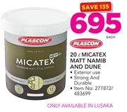 Plascon Micatex Matt Namib And Dune-20Ltr Each