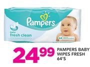 Pampers Baby Wipes Fresh 64's Pack