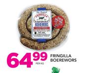 Fringilla Boerewors-Per Kg