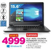 Lenovo 15.6” Intel Celeron Notebook IDEAPAD 110