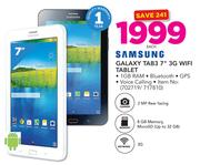 Samsung Galaxy Tab3 7” 3G Wi-Fi Tablet-Each