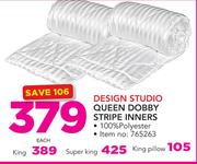 Design Studio Queen Dobby Stripe Inners-Each