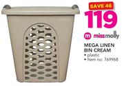 Missmolly Mega Linen Bin Cream