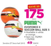 Puma Evoforce II Soccer Ball Size 5-Each