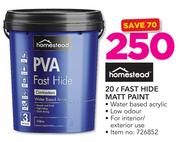 Homestead Fast Hide Matt Paint-20Ltr