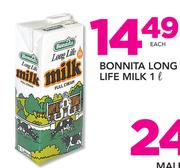 Bonnita Long Life Milk-1Ltr Each