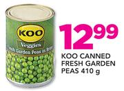 Koo Canned Fresh Garden Peas-410g