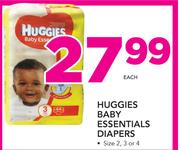 Huggies Baby Essentials Diapers(Size 2, 3 Or 4)-Each