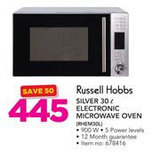 Russell Hobbs Silver 30L Electronic Microwave Oven RHEM30L