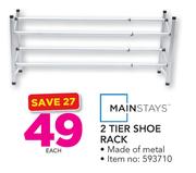 Mainstays 2 Tier Shoe Rack
