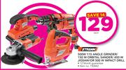 Stramm 500W 115 Angle Grinder/ 150W  Orbital Sander/ 450W Jigsaw Or 500W Impact Drill-Each