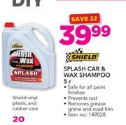 Shield Splash Car & Wax Shampoo-5L