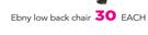Ebony Low Back Chair-Each