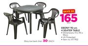 Ebony Low Back Chair-Each