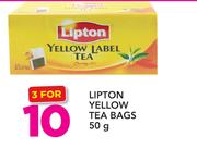 Lipton Yellow Tea Bags-3 x 50g