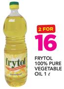 Frytol 100% Pure Vegetable Oil-2 x 1L