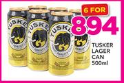 Tusker Lager Can-6x500ml