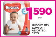 Huggies Dry Comfort Assorted Sizes-Each