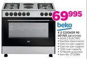 Beko 4 2 Cooker 90 601NX GE12121DX