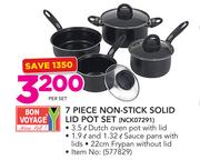 Bon Voyage 7-Piece Non-Stick Solid Lid Pot Set NCK07291