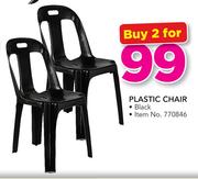 Plastic Chair Black-For 2