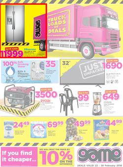 Game Zambia : Truck Loads Of Deals (22 Feb - 28 Feb 2018), page 1