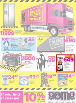 Game Zambia : Truck Loads Of Deals (22 Feb - 28 Feb 2018), page 1