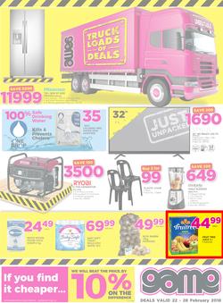 Game Zambia : Truck Loads Of Deals (22 Feb - 28 Feb 2018), page 1
