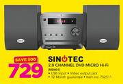 Sinotec 2.0 Channel DVD Micro Hi-Fi MD001