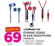 Volkano Stannic Series In-Ear Headphone VSN202-B-Each