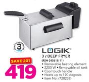 Logik 3Ltr Deep Fryer RSH-24561-11
