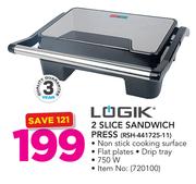 Logik 2 Slice Sandwich Press RSH-441725-11