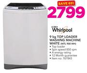 Whirlpool 9kg Top Loader Washing Machine White WTL 900WH