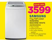 Samsung 9kg Top Load Washing Machine White WA90H4200SW