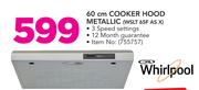 Whirlpool 60cm Cooker Hood Metallic WSLT 65F AS X