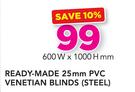 Decorland Ready-Made 25mm PVC Venetian Blinds (600W x 1000Hmm)