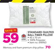Always Home Standard Quilted Ball Fiber Pillow-Each