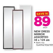 New Dress Mirror (34 x 124cm)-Each