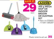 Addis 300g Mega Mop Or Indoor Broom Or Dustpan Set-Each