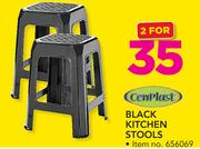 Cenplast Black Kitchen Stools-For 2