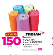 Trojan 4mm Yoga Mat Assorted-Each