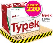 Typek A4 White Paper Box 5 x 500 Sheets