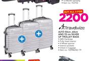 Travelwize Alto 50cm, 60cm And 70cm SIilver UP Trolley Bags-For All 3