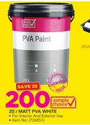 Simple Choice 20L Matt PVA White