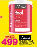Homestead 20L Roof Paint Low Sheen Black