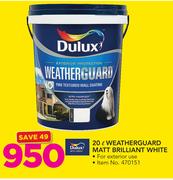 Dulux 20L Weatherguard Matt Brilliant White