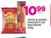 Fattis & Monis Spaghetti Or Macroni-500g Each