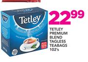 Tetley Premium Blend Tagless Teabags-102's
