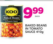 Koo Baked Beans In Tomato Sauce-410g